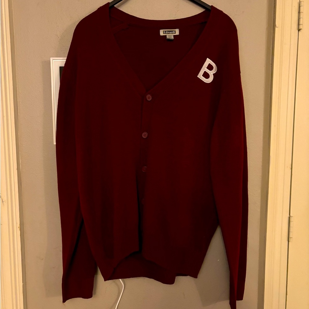 Andrew Rohan Edwards unisex Prep Cardigan Sweater Size L